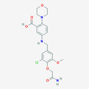 5-{[4-(2-Amino-2-oxoethoxy)-3-chloro-5-methoxybenzyl]amino}-2-(4-morpholinyl)benzoic acid