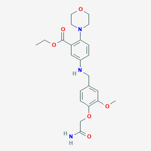 Ethyl 5-{[4-(2-amino-2-oxoethoxy)-3-methoxybenzyl]amino}-2-(4-morpholinyl)benzoate