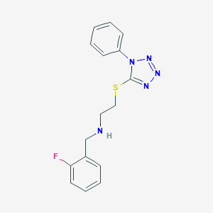 N-(2-fluorobenzyl)-2-[(1-phenyl-1H-tetrazol-5-yl)sulfanyl]ethanamine