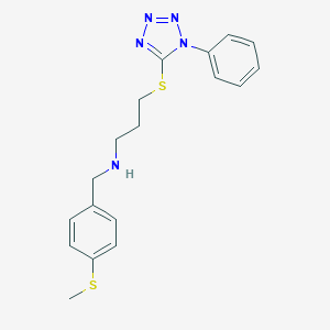 N-[4-(methylsulfanyl)benzyl]-3-[(1-phenyl-1H-tetrazol-5-yl)sulfanyl]propan-1-amine