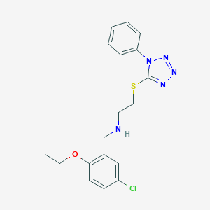 molecular formula C18H20ClN5OS B496484 N-(5-chloro-2-ethoxybenzyl)-2-[(1-phenyl-1H-tetrazol-5-yl)sulfanyl]ethanamine 
