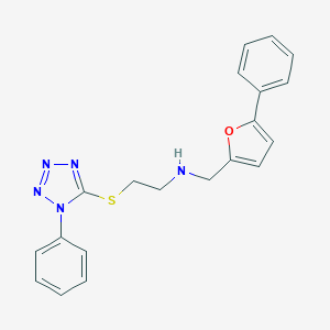 N-[(5-phenylfuran-2-yl)methyl]-2-[(1-phenyl-1H-tetrazol-5-yl)sulfanyl]ethanamine