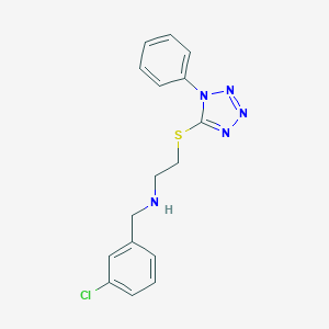 molecular formula C16H16ClN5S B496486 N-(3-chlorobenzyl)-2-[(1-phenyl-1H-tetrazol-5-yl)sulfanyl]ethanamine 
