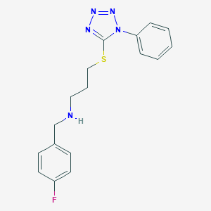 N-(4-fluorobenzyl)-3-[(1-phenyl-1H-tetrazol-5-yl)sulfanyl]propan-1-amine