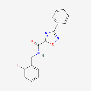 molecular formula C16H12FN3O2 B4964878 N-[(2-fluorophenyl)methyl]-3-phenyl-1,2,4-oxadiazole-5-carboxamide 