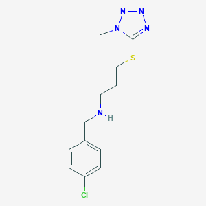 N-(4-chlorobenzyl)-3-[(1-methyl-1H-tetrazol-5-yl)sulfanyl]propan-1-amine