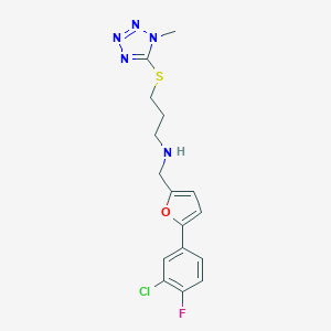 N-{[5-(3-chloro-4-fluorophenyl)-2-furyl]methyl}-N-{3-[(1-methyl-1H-tetraazol-5-yl)sulfanyl]propyl}amine