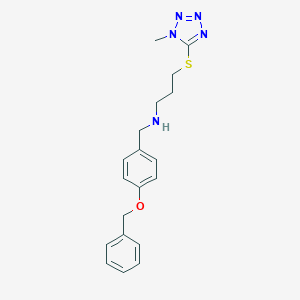 molecular formula C19H23N5OS B496491 N-[4-(benzyloxy)benzyl]-3-[(1-methyl-1H-tetrazol-5-yl)sulfanyl]propan-1-amine 