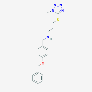 N-[4-(benzyloxy)benzyl]-3-[(1-methyl-1H-tetrazol-5-yl)sulfanyl]propan-1-amine