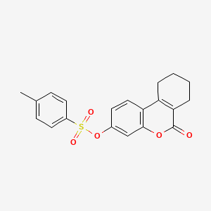 molecular formula C20H18O5S B4964919 6-OXO-7,8,9,10-TETRAHYDRO-6H-BENZO[C]CHROMEN-3-YL 4-METHYL-1-BENZENESULFONATE 
