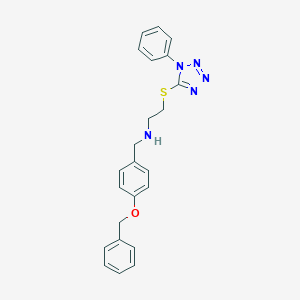 N-[4-(benzyloxy)benzyl]-2-[(1-phenyl-1H-tetrazol-5-yl)sulfanyl]ethanamine