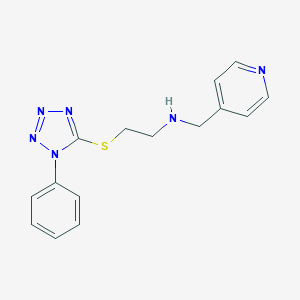 {2-[(1-phenyl-1H-tetrazol-5-yl)thio]ethyl}(pyridin-4-ylmethyl)amine