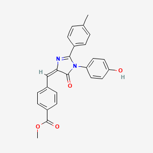 molecular formula C25H20N2O4 B4964958 methyl 4-[(E)-[1-(4-hydroxyphenyl)-2-(4-methylphenyl)-5-oxoimidazol-4-ylidene]methyl]benzoate 