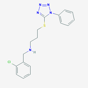 N-(2-chlorobenzyl)-3-[(1-phenyl-1H-tetrazol-5-yl)sulfanyl]propan-1-amine
