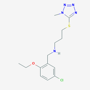 molecular formula C14H20ClN5OS B496497 N-(5-chloro-2-ethoxybenzyl)-3-[(1-methyl-1H-tetrazol-5-yl)sulfanyl]propan-1-amine 