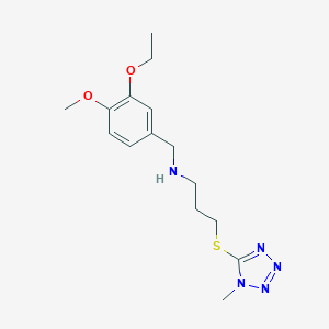 N-(3-ethoxy-4-methoxybenzyl)-3-[(1-methyl-1H-tetrazol-5-yl)sulfanyl]propan-1-amine