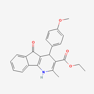 molecular formula C23H21NO4 B4964982 ethyl 4-(4-methoxyphenyl)-2-methyl-5-oxo-4,5-dihydro-1H-indeno[1,2-b]pyridine-3-carboxylate 