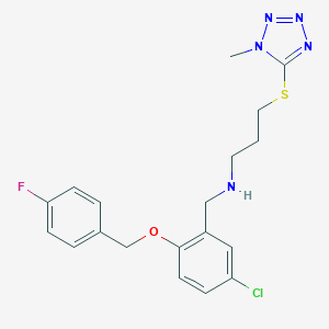 N-{5-chloro-2-[(4-fluorobenzyl)oxy]benzyl}-3-[(1-methyl-1H-tetrazol-5-yl)sulfanyl]propan-1-amine