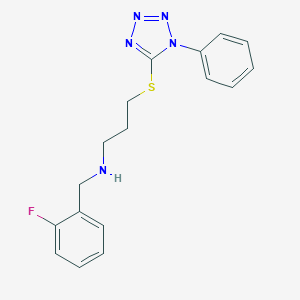 N-(2-fluorobenzyl)-N-{3-[(1-phenyl-1H-tetraazol-5-yl)sulfanyl]propyl}amine