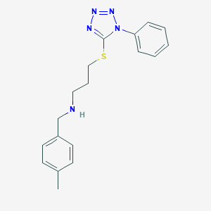 molecular formula C18H21N5S B496507 N-(4-methylbenzyl)-3-[(1-phenyl-1H-tetrazol-5-yl)sulfanyl]propan-1-amine 