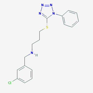 N-(3-chlorobenzyl)-3-[(1-phenyl-1H-tetrazol-5-yl)sulfanyl]propan-1-amine