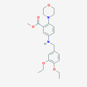 molecular formula C23H30N2O5 B496511 Methyl 5-[(3,4-diethoxybenzyl)amino]-2-(4-morpholinyl)benzoate 