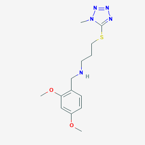 molecular formula C14H21N5O2S B496515 N-(2,4-dimethoxybenzyl)-3-[(1-methyl-1H-tetrazol-5-yl)sulfanyl]propan-1-amine 