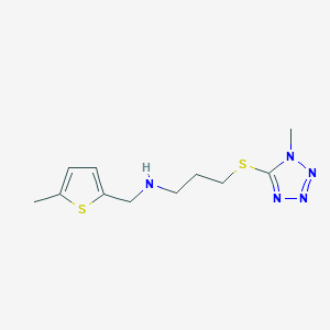 N-{3-[(1-methyl-1H-tetrazol-5-yl)thio]propyl}-N-[(5-methylthien-2-yl)methyl]amine