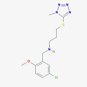 N-(5-chloro-2-methoxybenzyl)-3-[(1-methyl-1H-tetrazol-5-yl)sulfanyl]propan-1-amine