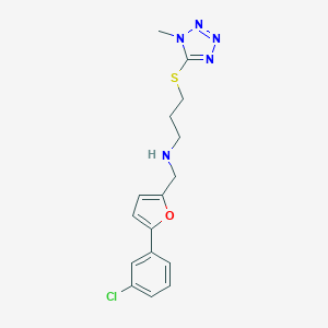 N-{[5-(3-chlorophenyl)-2-furyl]methyl}-N-{3-[(1-methyl-1H-tetraazol-5-yl)sulfanyl]propyl}amine