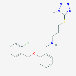 molecular formula C19H22ClN5OS B496523 N-{2-[(2-chlorobenzyl)oxy]benzyl}-3-[(1-methyl-1H-tetrazol-5-yl)sulfanyl]propan-1-amine 