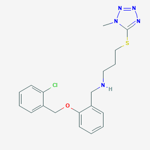 N-{2-[(2-chlorobenzyl)oxy]benzyl}-3-[(1-methyl-1H-tetrazol-5-yl)sulfanyl]propan-1-amine
