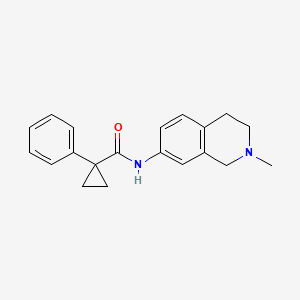 molecular formula C20H22N2O B4965234 N-(2-methyl-3,4-dihydro-1H-isoquinolin-7-yl)-1-phenylcyclopropane-1-carboxamide 
