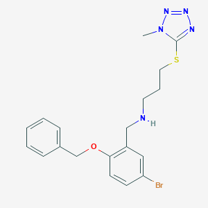 N-[2-(benzyloxy)-5-bromobenzyl]-3-[(1-methyl-1H-tetrazol-5-yl)sulfanyl]propan-1-amine