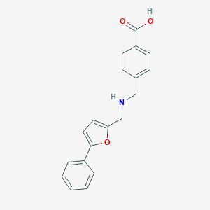 molecular formula C19H17NO3 B496539 4-({[(5-Phenyl-2-furyl)methyl]amino}methyl)benzoic acid 