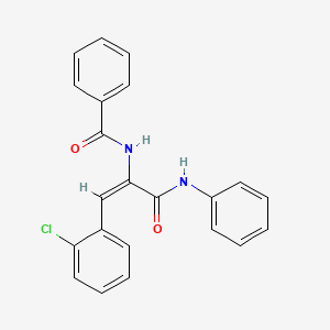 molecular formula C22H17ClN2O2 B4965438 N-[(E)-3-anilino-1-(2-chlorophenyl)-3-oxoprop-1-en-2-yl]benzamide 