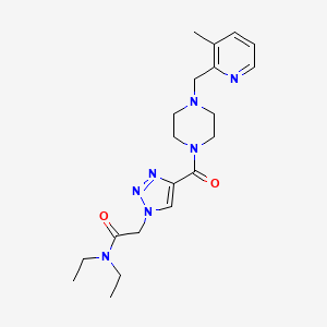 molecular formula C20H29N7O2 B4965522 N,N-diethyl-2-[4-[4-[(3-methylpyridin-2-yl)methyl]piperazine-1-carbonyl]triazol-1-yl]acetamide 