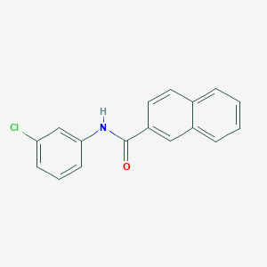 molecular formula C17H12ClNO B496555 N-(3-chlorophenyl)naphthalene-2-carboxamide 