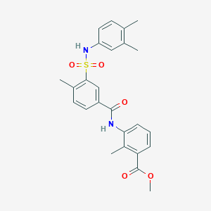 molecular formula C25H26N2O5S B4965553 Methyl 3-[[3-[(3,4-dimethylphenyl)sulfamoyl]-4-methylbenzoyl]amino]-2-methylbenzoate 