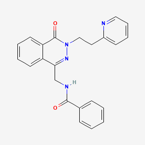 molecular formula C23H20N4O2 B4965590 N-({4-oxo-3-[2-(2-pyridinyl)ethyl]-3,4-dihydro-1-phthalazinyl}methyl)benzamide 