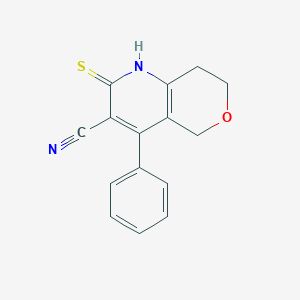 4-phenyl-2-sulfanyl-7,8-dihydro-5H-pyrano[4,3-b]pyridine-3-carbonitrile