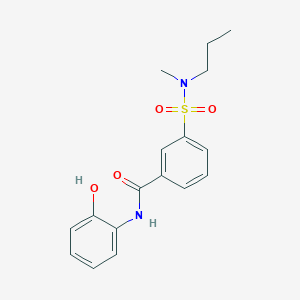 molecular formula C17H20N2O4S B4965648 N-(2-hydroxyphenyl)-3-[methyl(propyl)sulfamoyl]benzamide 