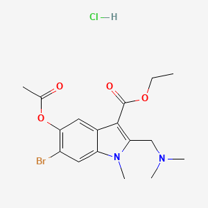 molecular formula C17H22BrClN2O4 B4965664 Ethyl 5-acetyloxy-6-bromo-2-[(dimethylamino)methyl]-1-methylindole-3-carboxylate;hydrochloride 
