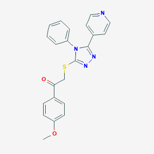 1-(4-Methoxyphenyl)-2-[(4-phenyl-5-pyridin-4-yl-4h-1,2,4-triazol-3-yl)thio]ethanone