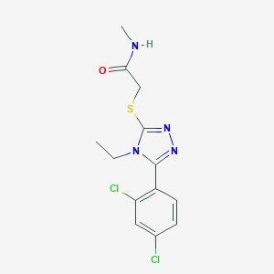 2-{[5-(2,4-dichlorophenyl)-4-ethyl-4H-1,2,4-triazol-3-yl]sulfanyl}-N-methylacetamide