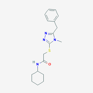 2-[(5-benzyl-4-methyl-4H-1,2,4-triazol-3-yl)sulfanyl]-N-cyclohexylacetamide