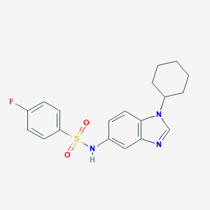 (1-Cyclohexylbenzimidazol-5-yl)[(4-fluorophenyl)sulfonyl]amine