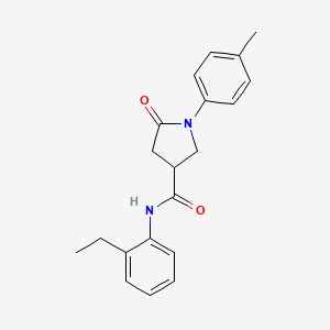 molecular formula C20H22N2O2 B4965847 N-(2-ethylphenyl)-1-(4-methylphenyl)-5-oxopyrrolidine-3-carboxamide 