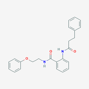 N-(2-phenoxyethyl)-2-[(3-phenylpropanoyl)amino]benzamide
