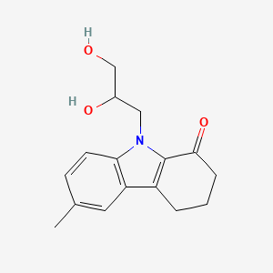 molecular formula C16H19NO3 B4965852 9-(2,3-dihydroxypropyl)-6-methyl-3,4-dihydro-2H-carbazol-1-one 